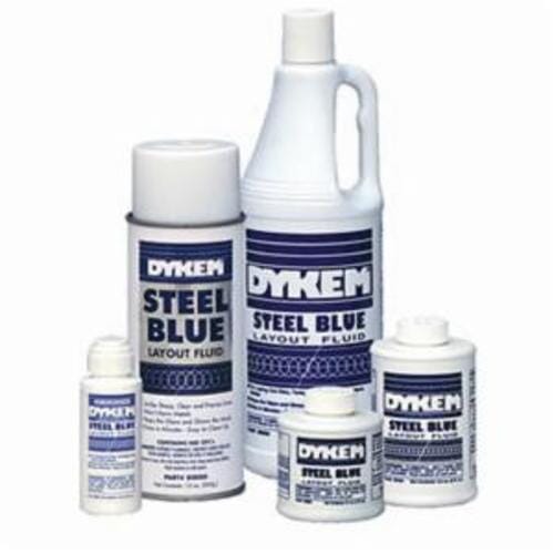 Dykem® STEEL BLUE® 80400 Layout Fluid, 8 oz Brush-In Cap Bottle, Blue, Liquid Form